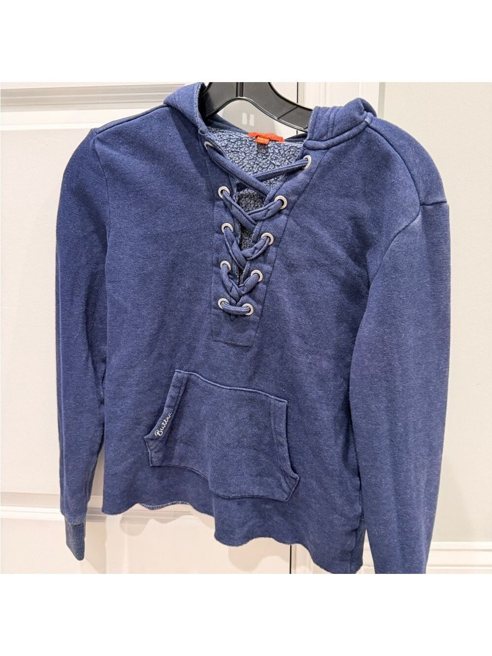 Butter Blue Lace-Up Kids Hoodie